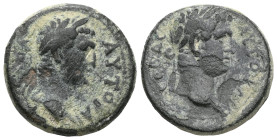 MYSIA, Germe. Titus, with Domitian as Caesar, 79-81. Bronze . AYTO KAI CЄBAC Laureate head of Titus to right. Rev. AYTO KAI CЄBAC Laureate head of Dom...