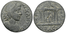 LYDIA. Magnesia ad Sipylum. Pseudo-autonomous. Time of Gordian III (238-244). Aurelios Theodotos II, strategos.
Obv: IЄPA CVNKΛHTOC.
Draped youthful...