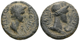 MYSIA
PERGAMON. Autonomous. Bronze, Claudian, 40-60. QÎAN RW-MHN Drap. Bust of Roma to the right, small wall crown on his head. Rev. QÎON CUN-KLHTON ...