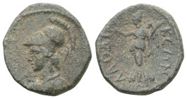 Roman Provincial
Phrygia, Laodicea ad Lycum. Pseudo-autonomous. Time of Domitian (81-96 A.D.). AE .
Obv: Helmeted and draped bust of Athena right, w...