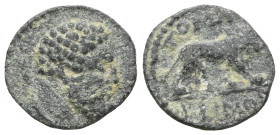 Roman Provincial
LYDIA. Tomara. Pseudo-autonomous, time of Commodus (AD 177-192)
AE Bronze 
Obv: Bust of Heracles (bearded) wearing lion skin aroun...