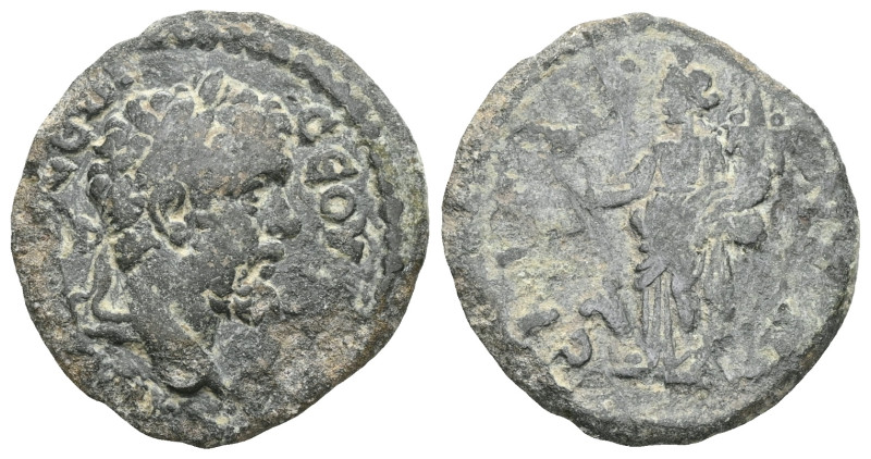 LYDIA. Saitta. Septimius Severus (193-211). Ae.
Obv: AV Λ CЄΠ CЄOVHPOC ΠЄP.
La...