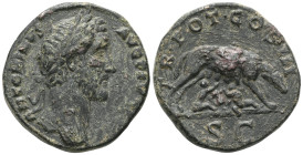 ROMAN IMPERIAL
Antoninus Pius. A.D. 138-161. AE sestertius . Rome mint, struck A.D. 140. ANTONINVS AVG PIVS P P, laureate head of Antoninus Pius righ...
