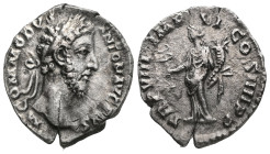 Roman Imperial
Commodus. Denarius. 181 AD. Rome. (Ric-22). (Rsc-307). Anv.: M COMMODVS ANTONINVS AVG. Laureate head to right. Rev.: LIB AVG IIII TR P...