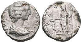 Roman Imperial
Julia Domna, Augusta, 193-217. Denarius (Silver), Laodicea, circa 196-202. IVLIA AVGVSTA Draped bust of Julia Domna to right. Rev. IVN...