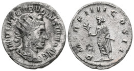 Roman Imperial 
Volusianus (251-253) - AR Antoninianus (Rome AD 253) - IMP CAE C VIB VOLVSIANO AVG, radiate, draped and cuirassed bust right / P M TR...