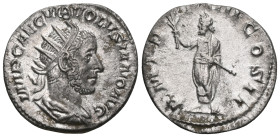 Roman Imperial 
Volusianus (251-253) - AR Antoninianus (Rome AD 253) AR.

Weight:2,8 gr
Diameter:20,2 mm