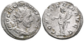 ROMAN IMPERIAL
Volusian. Antoninian. 251-253. Radiated bust covered on the right. Concordia shelf with patera and cornucopia. CONCORDIA AVG G. Cy15. ...
