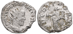 Trebonianus Gallus Fourreé Antoninianus. Rome, AD 252-253. IMP C C VIB TREB GALLVS AVG. Radiate, draped and cuirassed bust right / PIETAS AVGG. Pietas...
