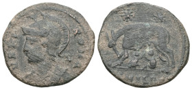 Roman Imperial
City Commemorative Æ . Struck under Constantine II, Constantius II and Constans. Alexandria, before April AD 340. VRBS ROMA, helmeted ...