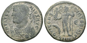 Roman Imperial
Licinius I, 308-324. Follis (Bronze), Nicomedia, 317-320. IMP LICINIVS AVG Laureate and draped bust of Licinius to left holding mappa ...