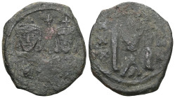 Leo V and Constantine, follis, Constantinople, n.d. (813-820) A/LEO - N - S CO - N - STAN Facing busts of Leo V and Constantine, crowned and wearing t...