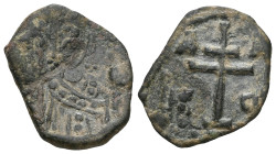 Byzantine Coins , Bronze AE.

Weight:1,2 gr
Diameter:15,9 mm