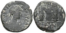 Byzantine
Justinian I (527-565) AE Follis (Bronze) Constantinopolis, 527-538.
Obv: D N IVSTINIANVS P P A Diademed, draped, and cuirassed bust of Jus...
