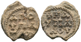 Byzantine Lead Seals, 7th - 13th Centuries.

Weight:12,7 gr
Diameter:22,7 mm