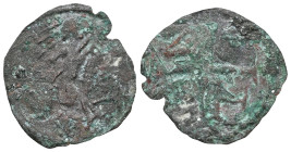 MEDIEVAL and WORLD COINS , Crusader , Bronze AE.

Weight:0,4 gr
Diameter:18,6 mm