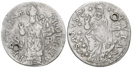 CROATIA. Ragusa (Dubrovnik). Republic (1358-1808 AD). Perpero (1709 - SB).
Obv: RHAGVSINAE PROT REIP. Saint Blaise standing, facing, holding crosier....