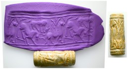Mesopotamia . 2125-2106 BC , Limestone
From a Mcdowel families collection, formed before 2005.
Weight:40,2 gr
Diameter:55,3 mm