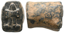 ANCIENT GREEK SEAL MOLD WITH LION FIGUREN . ( (4TH-1ST CENTURY BC.) AE.

Weight:25,9 gr
Diameter:21 mm
