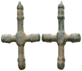 ANCIENT BYZANTINE EMPIRE BRONZE CROSS ( 8th - 10 th century ) .Ae

Weight:3,6 gr
Diameter:33,4 mm