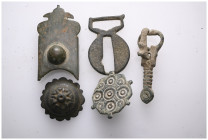 GROUP OF ANCIENT ROMAN BRONZE OBJECTS.