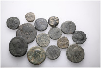 ANCIENT BRONZE COINS.SOLD AS SEEN.NO RETURN.