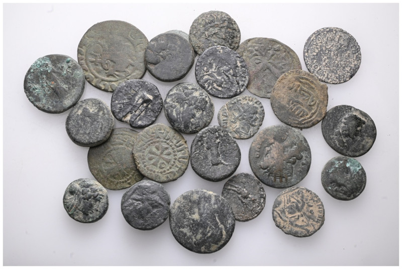 ANCIENT BRONZE COINS.SOLD AS SEEN.NO RETURN.