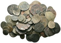 ANCIENT BRONZE COINS.SOLD AS SEEN.NO RETURN. ( 100 PIECE)