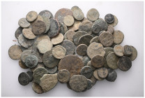 ANCIENT BRONZE COINS.SOLD AS SEEN.NO RETURN. ( 100 PIECE)