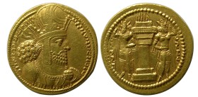 SASANIAN KINGS, Shapur I. 240-272 AD. Gold Dinar. RRR.