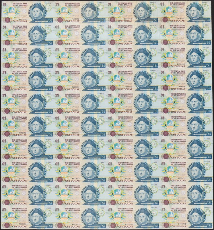 Bahamas Central Bank of the Bahamas 1 Dollar ND (1992) Pick 50 Commemorative Unc...