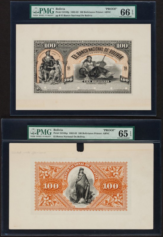 Bolivia Banco Nacional de Bolivia 100 Bolivianos 1.1.1883 Pick 210fp; bp Face an...