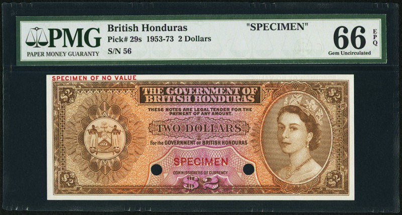 British Honduras Government of British Honduras 2 Dollars ND (1953-73) Pick 29s ...