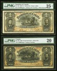 DC-13b $1 1898 Two Examples PMG Very Fine 20; PMG Very Fine 25 Net. A moderately circulated pair of examples of this always popular Canadian note with...