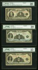 BC-1 $1 1935 PMG Very Fine 20; BC-3 $2 1935 Two Examples PMG Very Fine 20-25. An evenly circulated trio of English Text notes from the 1935 issue that...