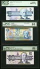 A Selection of Modern Bank of Canada Issues 1979-2005 PMG & PCGS Graded About Uncirculated 53 EPQ or better. This is an eclectic group of modern Bank ...