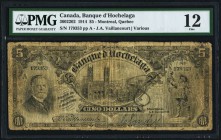 Montreal, PQ- Banque d'Hochelaga $5 1.1.1914 Ch.# 360-22-02 PMG Fine 12. A very popular issue to collect, and scarce in all graded. One of the few Can...