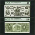 Montreal, PQ- Bank of Montreal $5 2.1.1895 Ch.# 505-44-02P Face and Back Proofs PMG Graded Uncirculated 62; Choice About Unc 58 EPQ. Another attractiv...