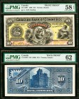 Toronto, ON- Canadian Bank of Commerce $10 2.1.1888 Ch.# 75-14-16P1; P2 Front and Back Uniface Proofs PMG Choice About Unc 58 EPQ; Uncirculated 62. Th...