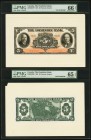 Toronto, ON- Dominion Bank $5 1931 Ch.# 220-24-02fp; bp Face and Back Proofs PMG Gem Uncirculated 66 EPQ; Gem Uncirculated 65 EPQ. A well preserved pa...