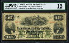 Toronto, ON- Imperial Bank of Canada $10 2.1.1920 Ch.# 375-16-12 PMG Choice Fine 15. A 20th century issue that has the appearance of a much older type...