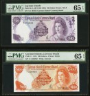 Cayman Islands Currency Board 40 Dollars L. 1981 Pick 9a; 100 Dollars L. 1974 Pick 11 PMG Gem Uncirculated 65 EPQ (2). A colorful, well preserved pair...