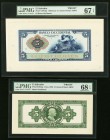 El Salvador Banco Occidental 5 Colones ND (1920) Pick S194Afp; S194Ap Front and Back Proofs. Proofs are listed in Krause for this design, but they are...