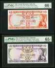 Fiji Central Monetary Authority 5; 10 Dollars ND (1974) Pick 73c; 74c PMG Gem Uncirculated 66 EPQ; PMG Gem Uncirculated 65 EPQ. These notes were part ...