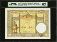 French Indochina Banque de l'Indochine 100 Piastres ND (1936-39) Pick 51d PMG Choice Uncirculated 63. We have auctioned only two examples of Pick 51d ...