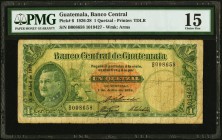 Guatemala Banco Central de Guatemala 1 Quetzal 7.7.1926 Pick 6 PMG Choice Fine 15. A portrait of General J. Maria Orellana is seen at left of this eve...