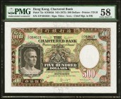 Hong Kong Chartered Bank 500 Dollars ND (1975) Pick 72c PMG Choice About Unc 58. The second to last date of issue with prefix Z/P. Bright paper and bo...