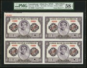 Luxembourg Allied Occupation World War II 10 Francs ND (1944) Pick 44s Schwan-Boling 102s Block of Four Specimens PMG Choice About Unc 58 EPQ. Allied ...
