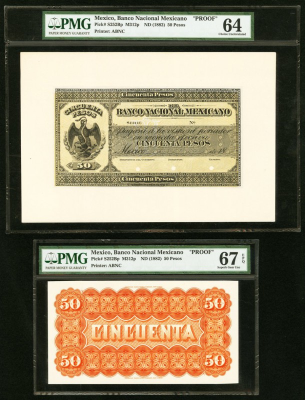 Mexico Banco Nacional Mexicano 50 Pesos 18__ Pick 252fp/bp M312p PMG Choice Unci...