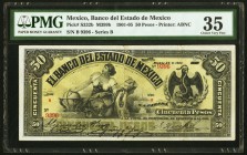 Mexico Banco del Estado De Mexico 50 Pesos 25.11.1905 Pick S332b PMG Choice Very Fine 35. The finest graded of only four examples graded in the PMG Po...